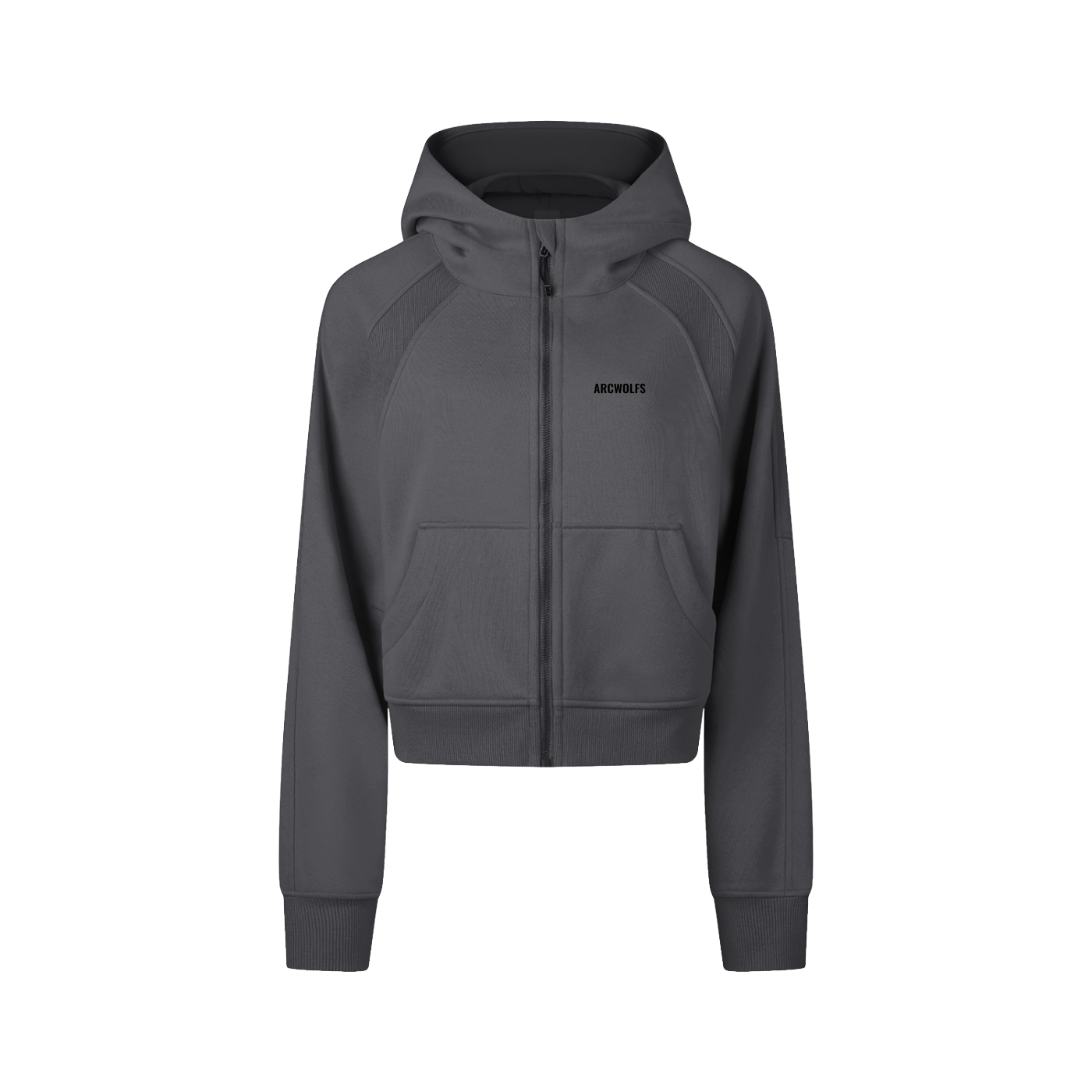 ArcWolfs Cropped Zip-Through Hoodie