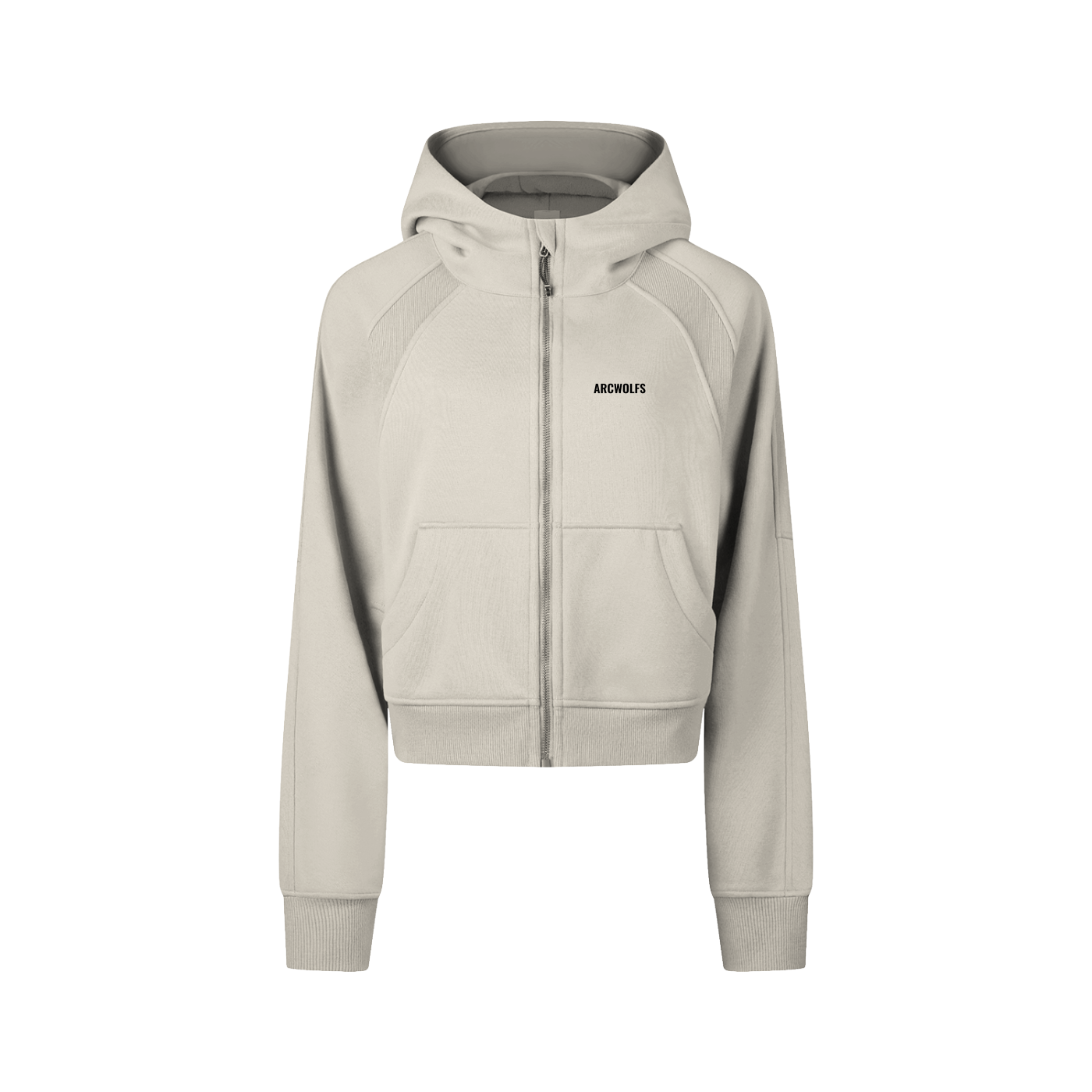 ArcWolfs Cropped Zip-Through Hoodie