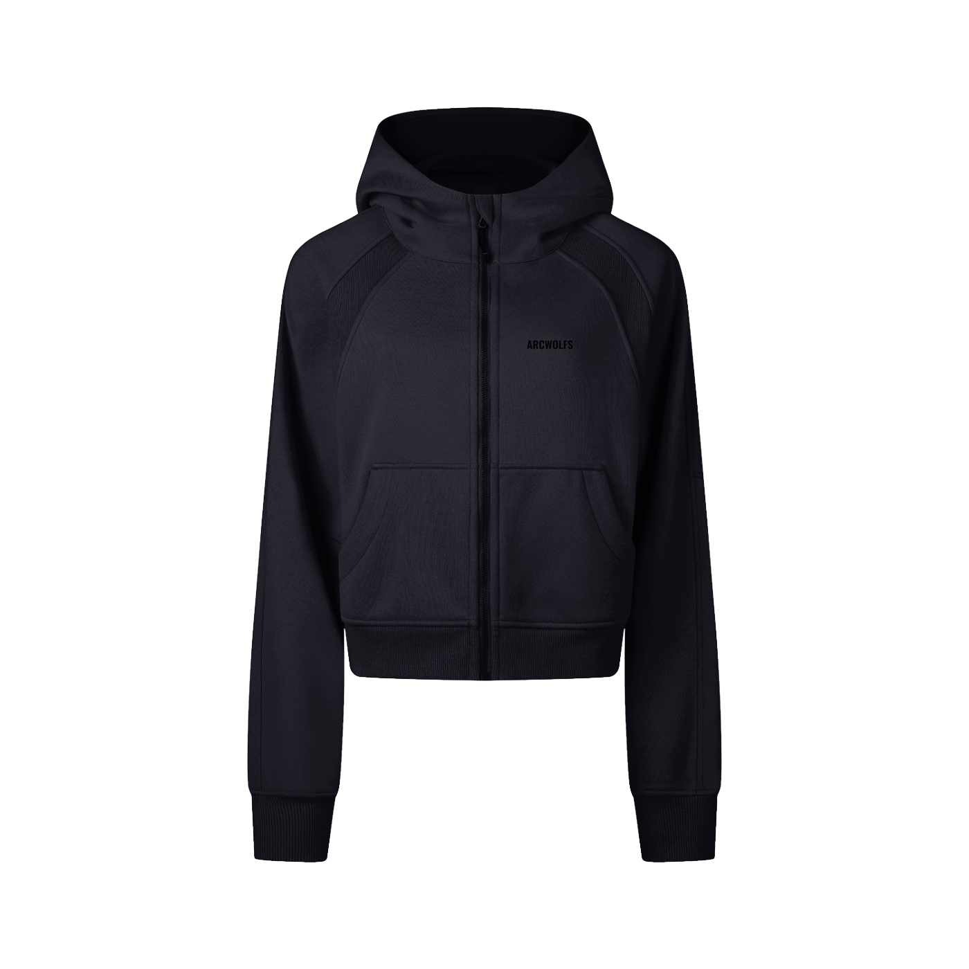 ArcWolfs Cropped Zip-Through Hoodie