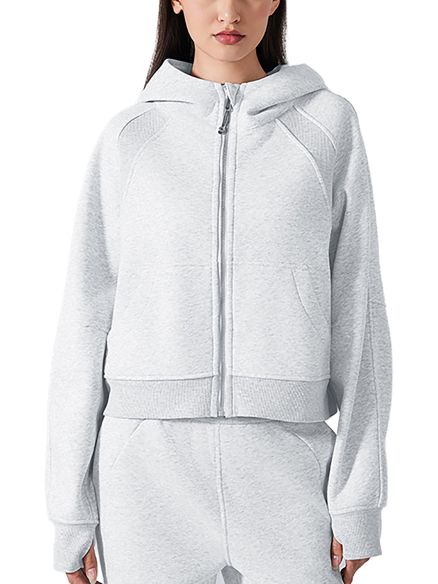 ArcWolfs Cropped Zip-Through Hoodie