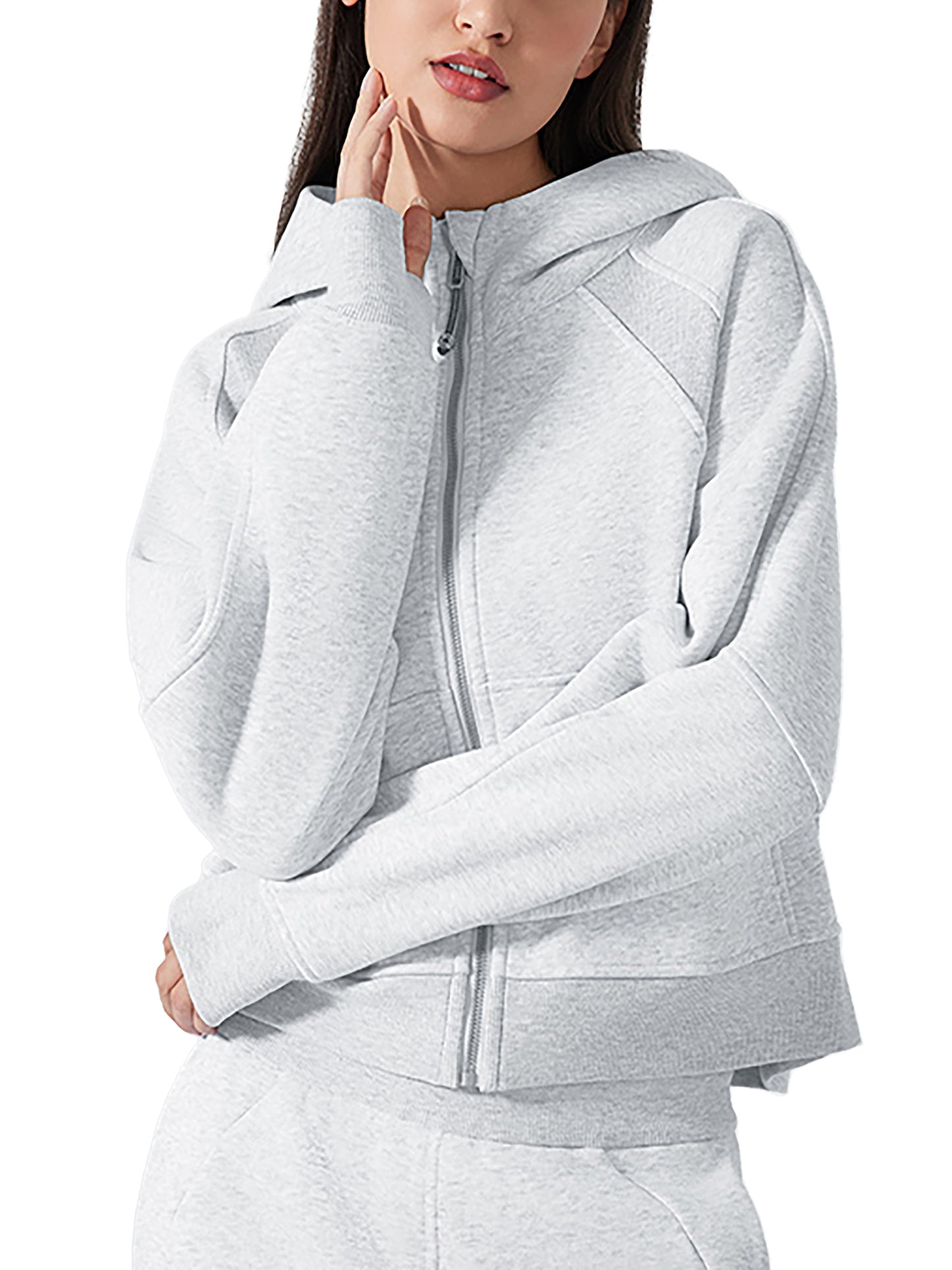 ArcWolfs Cropped Zip-Through Hoodie